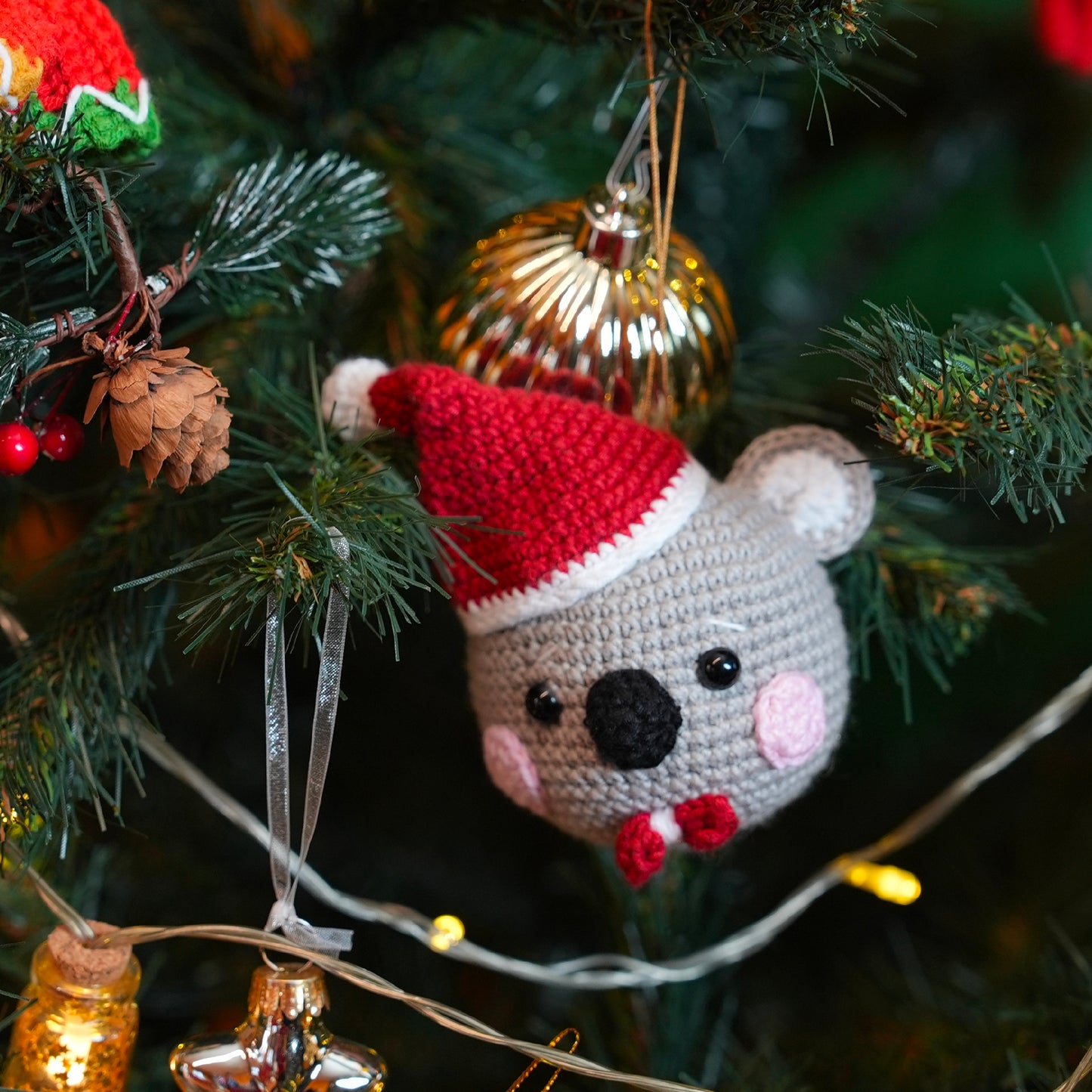 Christmas Amigurumi Koala Ornament