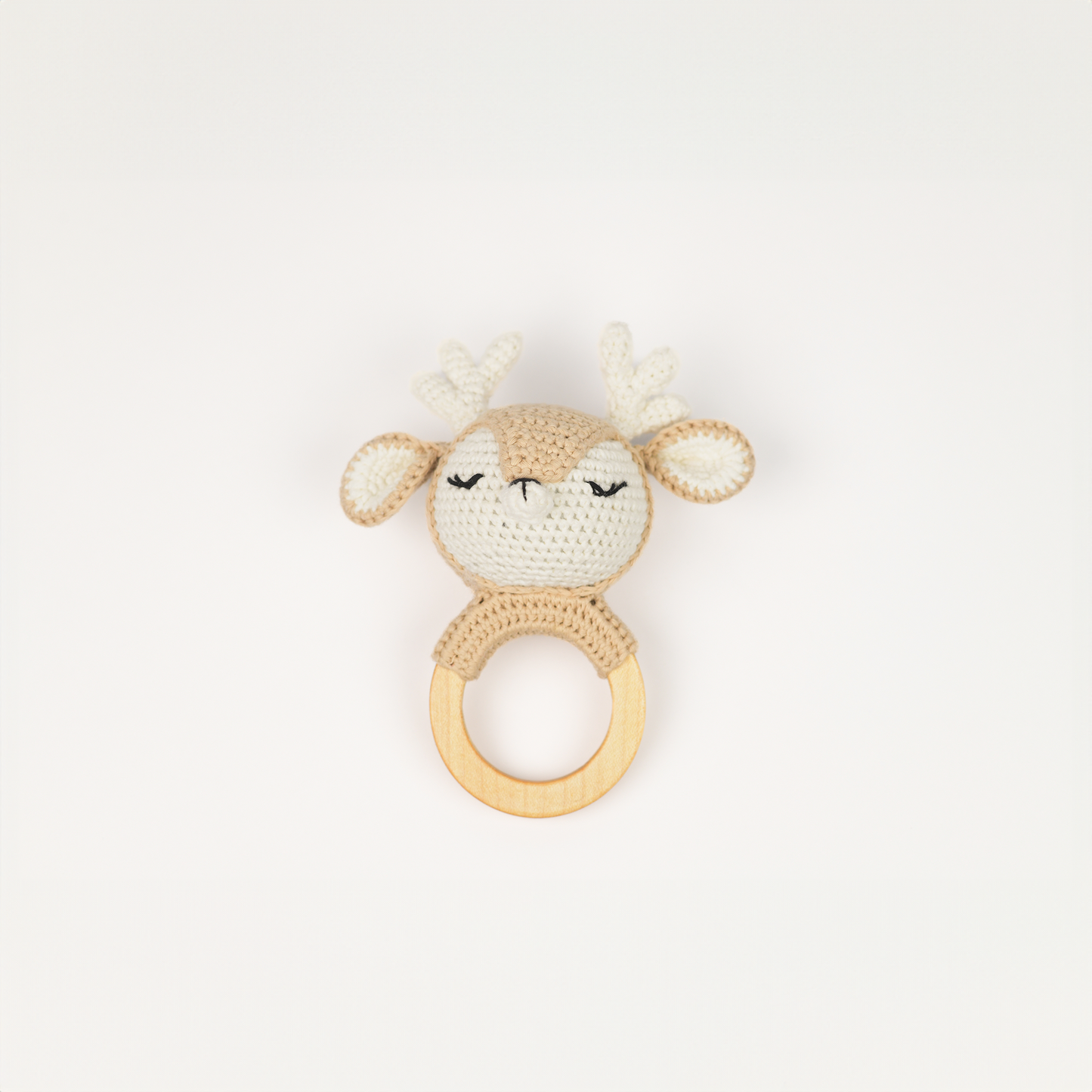 Deer Amigurumi Teething Ring &amp; Rattle