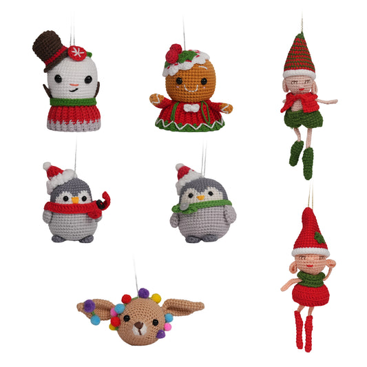 Amigurumi Christmas Ornament 6 Pack