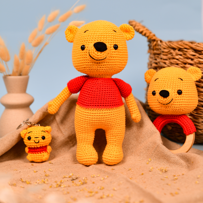 Winnie the Pooh Inspired Amigurumi Rattle