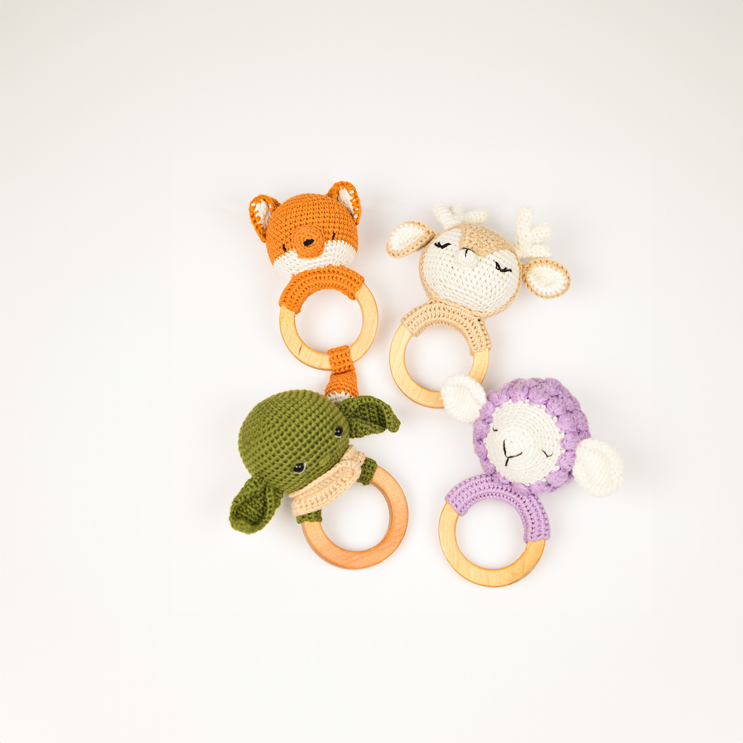 Deer Amigurumi Teething Ring &amp; Rattle