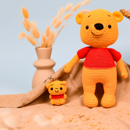 Amigurumi Pooh Bear Keychain