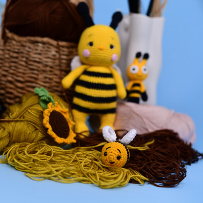 Amigurumi Bee Keychain