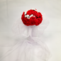 Red Rose Crochet Wedding Bouquet