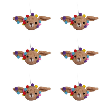 Festive Reindeer Ornament 6 Pack