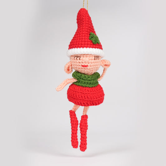 Amigurumi Christmas Elf Ornament