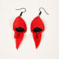 Sturt's Desert Pea Needle Knotted-Lace Earrings