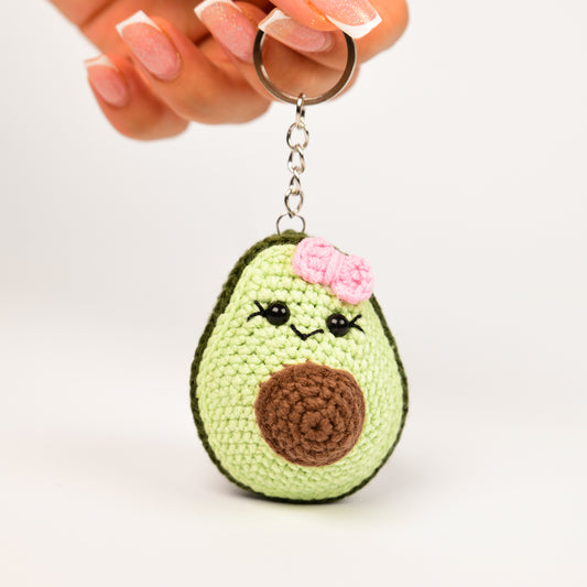 Amigurumi Avocado Keychain