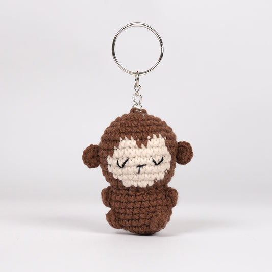 Crochet Monkey Keychain