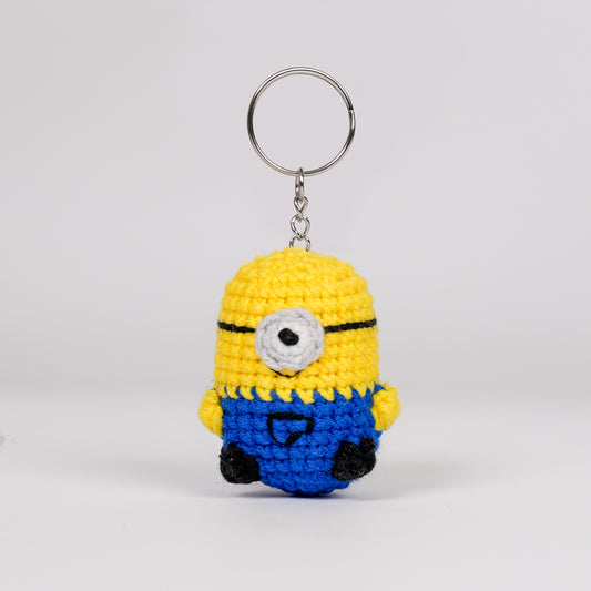 Adorable Crocheted Minion Keychain