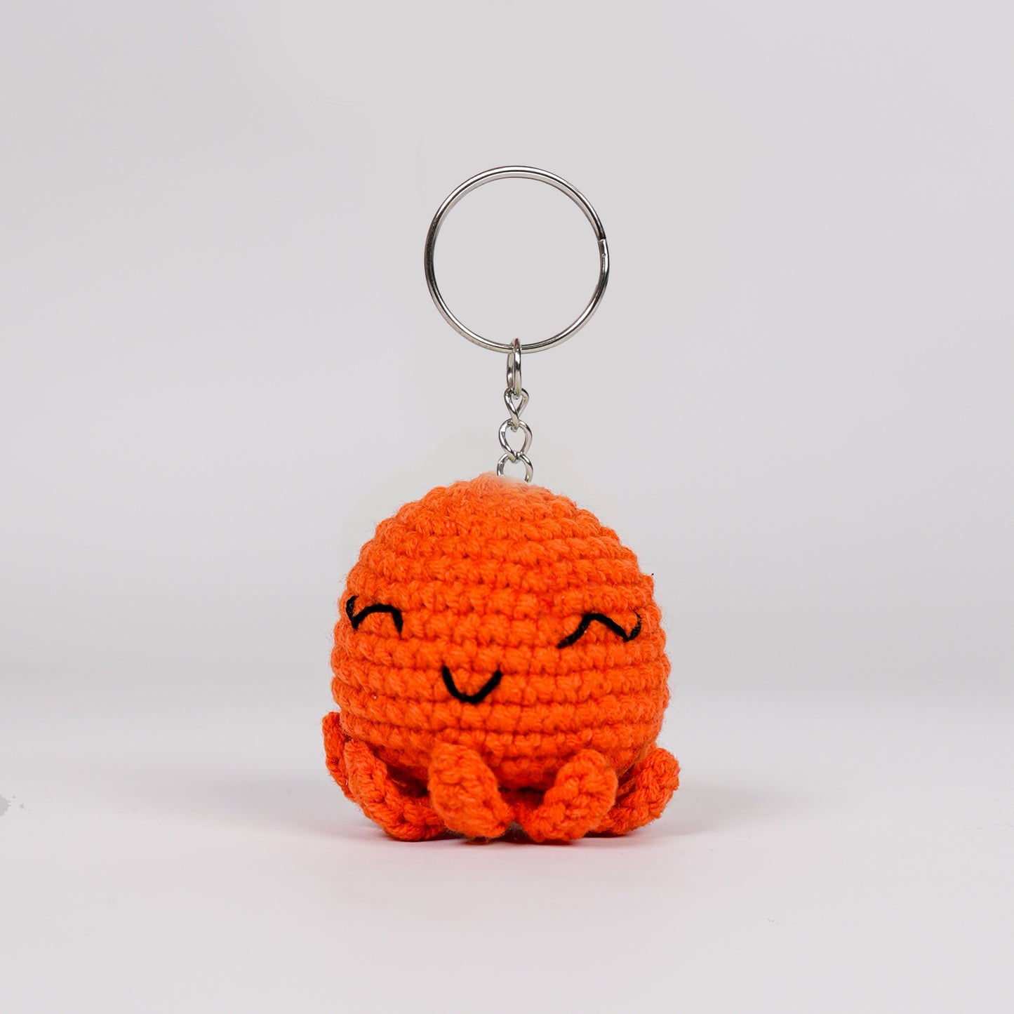 Orange Octopus Keychain