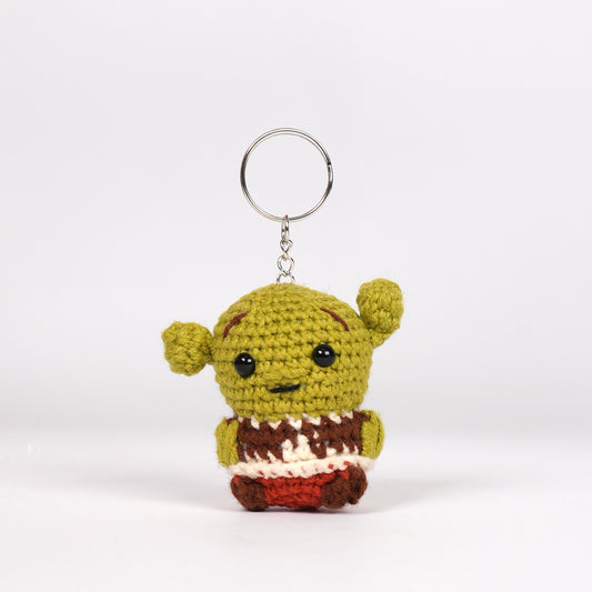 Adorable Crocheted Ogre Keychain