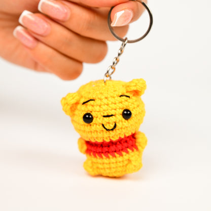 Amigurumi Pooh Bear Keychain