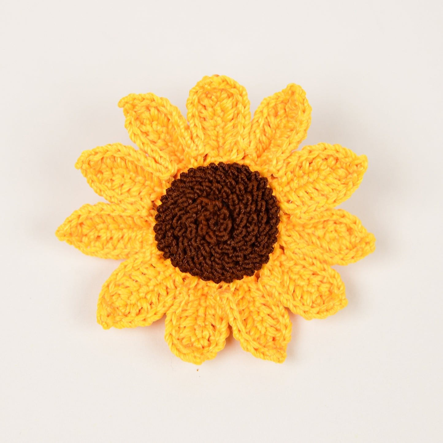 Crochet Sunflower Brooch