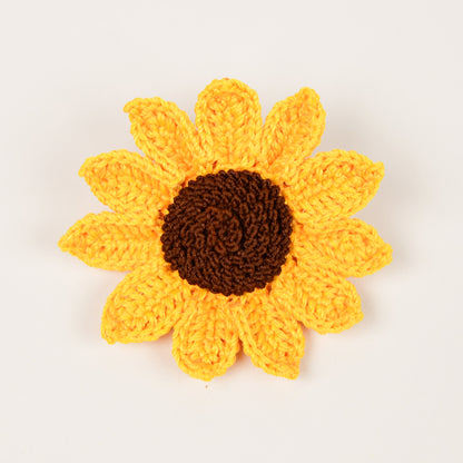 Crochet Sunflower Brooch