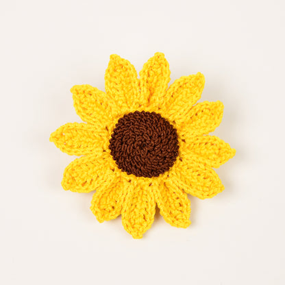 Handmade Crochet Sunflower Brooch