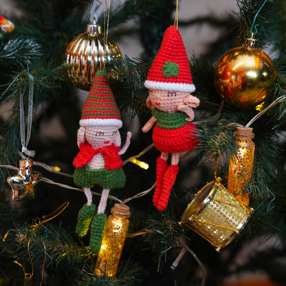 Amigurumi Christmas Elf Ornament 6 Pack